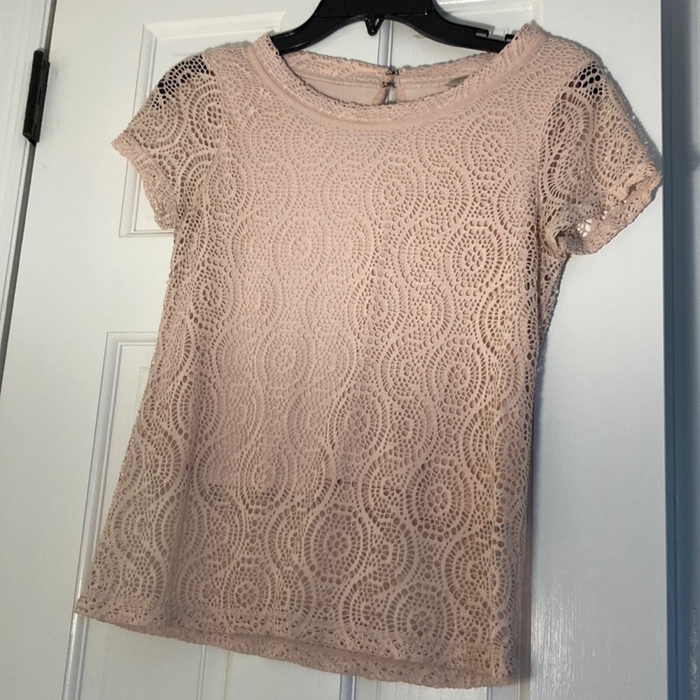 Banana Republic pink lace top